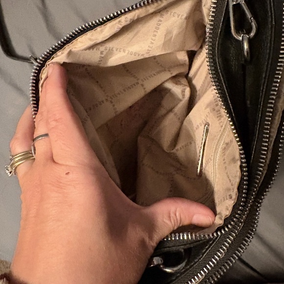 Steve Madden Black Crossbody Bag with Silver Accents - Picture 6 of 10